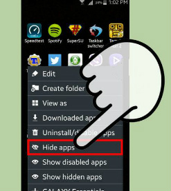 how to hide mobile apps step 3