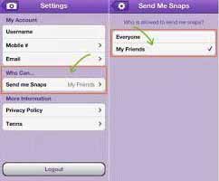 snapchat privacy settings.