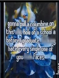Columbine style app posted on Whisper